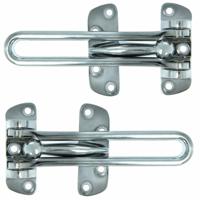 AMIG kierstandhouder - 2x - 120mm - zilver - incl schroeven - inbraakbeveiliging - thumbnail