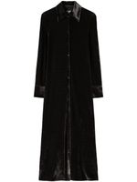 Jil Sander robe-chemise longue en velours - Noir