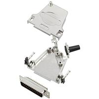 TRU COMPONENTS TCD45ZF25DBPK 7709660 SUB-D mannelijke sokkelset 45 ° Aantal polen: 25 soldeervat 1 stk(s)