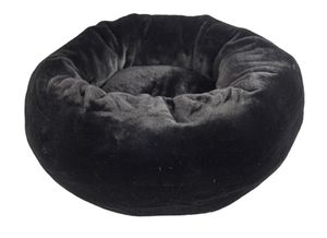 Foeiii hondenmand cozy pluche relax donut zwart 60x22x22 cm