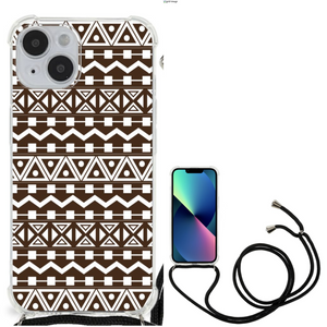 iPhone 14 Doorzichtige Silicone Hoesje Aztec Brown