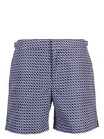 Orlebar Brown geometric-pattern swim shorts - Bleu - thumbnail