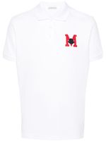 Moncler polo en coton à logo brodé - Blanc