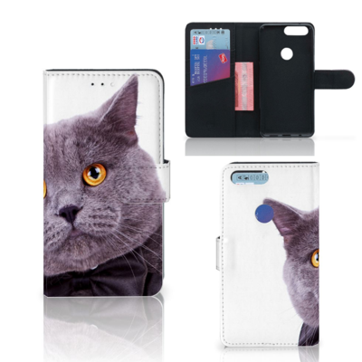 OnePlus 5T Telefoonhoesje met Pasjes Kat OnePlus 5T Telefoonhoesje met Pasjes Kat
