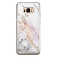 Samsung Galaxy S8 siliconen telefoonhoesje - Parelmoer marmer
