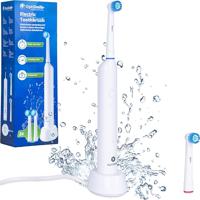 OptiSmile® Elektrische Tandenborstel met 3 Poetsstanden | Elektrische Tandenborstel 8800 Rotaties per Minuut | Tandenborstel met Slimme Timer, Incl. 2 Borstelkoppen | Wit