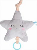 Free and Easy knuffel Ster 30 x 22 cm pluche wit