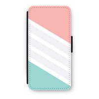 Strepen pastel: iPhone 8 Plus Flip Hoesje - thumbnail