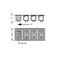 WAGO 250-205/353-604/997-405 Veerkrachtklemblok 1.50 mm² Aantal polen 5 Zwart 160 stuk(s) - thumbnail