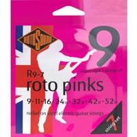 Rotosound snaren voor elektrische gitaar Roto vernikkeld 7-snaren PINKS R9-7 Super-Light 9-52