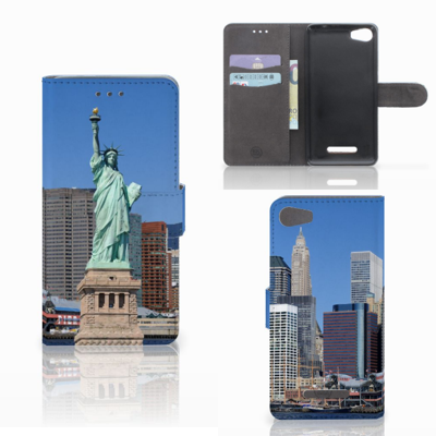 Wiko Lenny 2 Flip Cover Vrijheidsbeeld Wiko Lenny 2 Flip Cover Vrijheidsbeeld