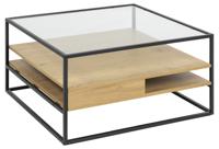 Salontafel Hibernia Vierkant MDF Naturel - Giga Living - thumbnail