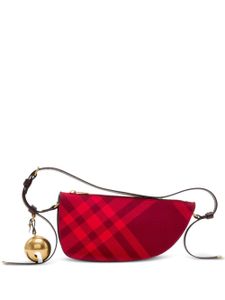 Burberry mini Shield check-pattern shoulder bag - Rouge