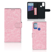 Alcatel 1S (2021) Hoesje White Flowers