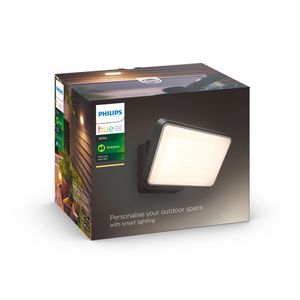 Signify Hue LED-schijnwerper voor buiten 8719514382763 Hue White Welcome Flutlicht schwarz 2300lm LED vast ingebouwd 20.5 W Warmwit