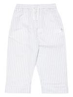 MM6 Maison Margiela Kids pantalon fuselé en coton à logo - Blanc