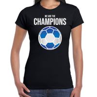 EK / WK voetbal shirt Griekenland fan we are the champions zwart voor dames 2XL  -