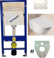 Complete Toiletset met Geberit UP 100 + Metro wc+zitt.+ Delta 21 wit