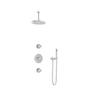 Hotbath Get together IBS1 Regendoucheset inbouw - 15cm plafondarm - 25cm ronde hoofddouche - staafhanddouche - chroom IBS1CR24