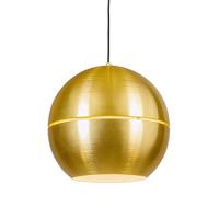 QAZQA - Retro Retro Hanglamp | Eettafel | Eetkamer goud 40 cm - Slice | Woonkamer | Slaapkamer | Keuken - Aluminium Rond |Bol - E27 Geschikt voor LED - Max. 1 x 60 Watt