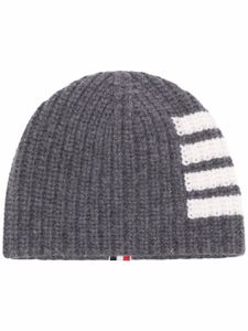 Thom Browne bonnet à détail 4 bandes signature - Gris