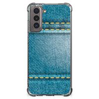 Samsung Galaxy S21 Anti Shock Bumper Case Jeans - thumbnail