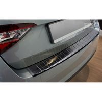 Zwart RVS Bumper beschermer passend voor Skoda Superb 3V Liftback 2015- 'Ribs' AV245099