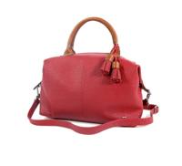 CHAMONIX leren damestas handtas schoudertas rood