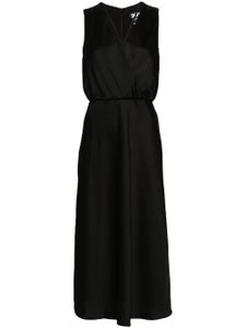 DKNY robe mi-longue à col v - Noir