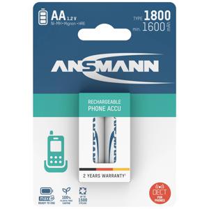 Ansmann 1312-0038 Oplaadbare AA batterij (penlite) NiMH 1600 mAh 1.2 V 2 stuk(s)