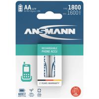 Ansmann 1312-0038 Oplaadbare AA batterij (penlite) NiMH 1600 mAh 1.2 V 2 stuk(s) - thumbnail