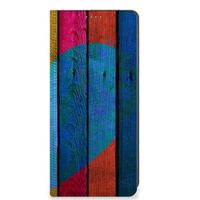 OPPO A78 | A58 5G Book Wallet Case Wood Heart - Cadeau voor je Vriend - thumbnail