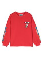 Kenzo Kids sweat en polaire à patch logo - Rouge