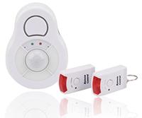 Olympia BMD 210 Plafond-bewegingsmelder (met alarm, draadloos alarmsysteem, 360° detectie, afstandsbediening, draadloze PIR-bewegingssensor met batterij, IR infrarood alarm voor binnen)