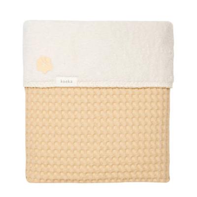 Koeka Oslo baby ledikantdeken teddy 100x150 cm sahara/pebble Koeka Oslo baby ledikantdeken teddy 100x150 cm sahara/pebble