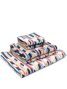 Missoni Home lot de 5 serviettes Brody à imprimé géométrique - Tons neutres