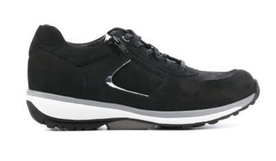 Xsensible Stretchwalker Dames Sneakers in Suede (Zwart)