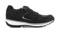 Xsensible Stretchwalker Dames Sneakers in Suede (Zwart)