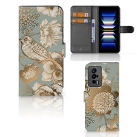 Hoesje voor Xiaomi Poco F5 Pro Vintage Bird Flowers