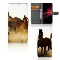 Sony Xperia 1 III Telefoonhoesje met Pasjes Design Cowboy - thumbnail