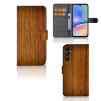 Samsung Galaxy A05s Book Style Case Donker Hout