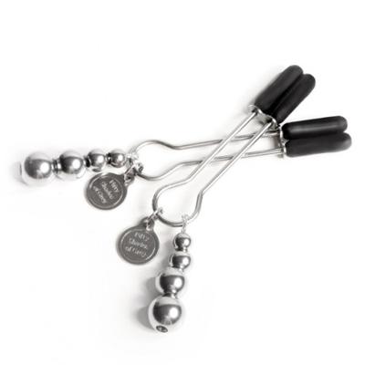 Lovehoney Fifty Shades of Grey The Pinch Tepelklem Zwart, Zilver Metaal 2 stuk(s) Lovehoney Fifty Shades of Grey The Pinch Tepelklem Zwart, Zilver Metaal 2 stuk(s)