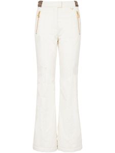 Balmain monogram-stripes ski trousers - Blanc