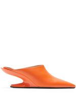 Nº21 mules Sabot 60 mm en cuir - Orange