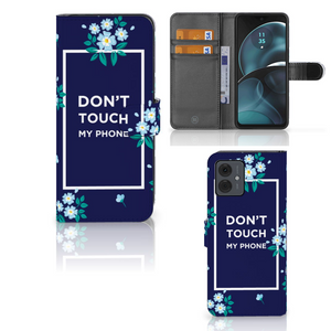 Motorola Moto G14 Portemonnee Hoesje Flowers Blue DTMP