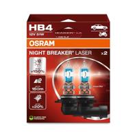 OSRAM NIGHT BREAKER LASER HB4, +150% meer helderheid, halogeen koplamplamp, 9006NL-2HB, 12V, Hangende vouwdoos (2 lampen)