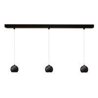 Artdelight Hanglamp Denver 3 lichts Ø 10 cm L 100 cm zwart