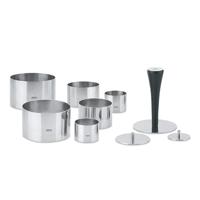 GEFU Professionele dinerringen, formidable, zilver, set voor cake, desserts, burgers en meer