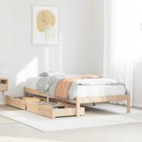 vidaXL Bedframe met lades massief grenenhout 90x190 cm, bed, bed ombouw, boxspring, bedbodem, slaapkamermeubel, stapelbed, twijfelaar bed