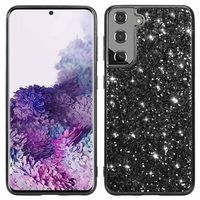 Samsung Galaxy S21 FE 5G Glitter Series Hybrid Case - Zwart - thumbnail